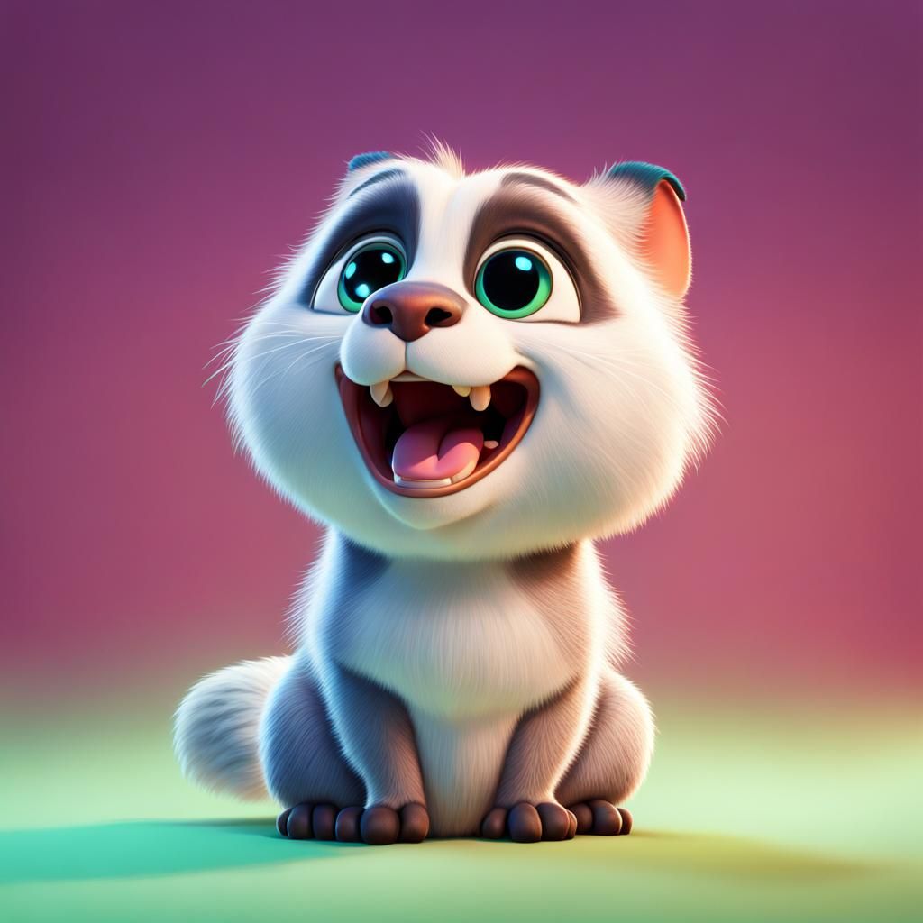 Cute Animal in Pixar-Style 3D Digital Art