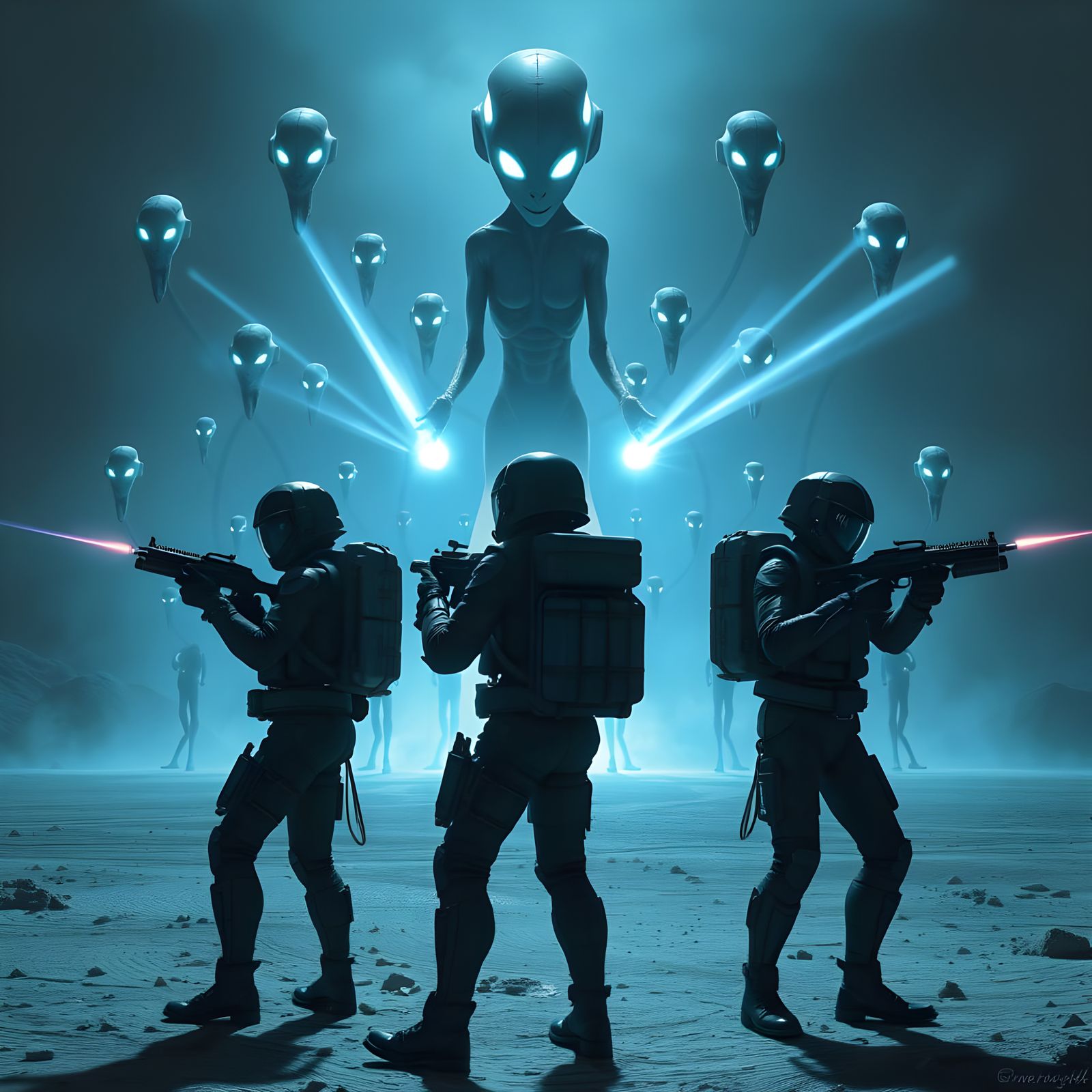 Alien Invasion of Earth in Futuristic Warfare