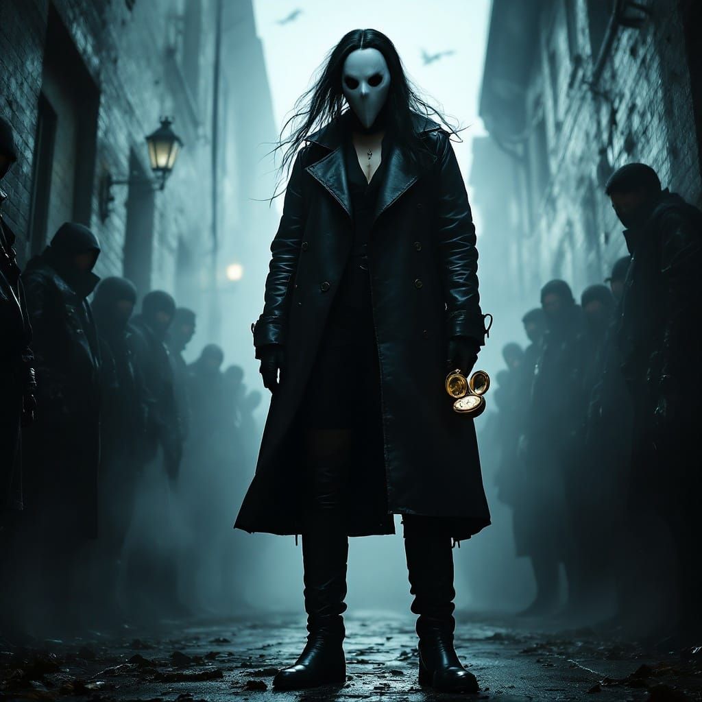 Bjork as Ghostface Killer in Moody, Cinematic Portrait