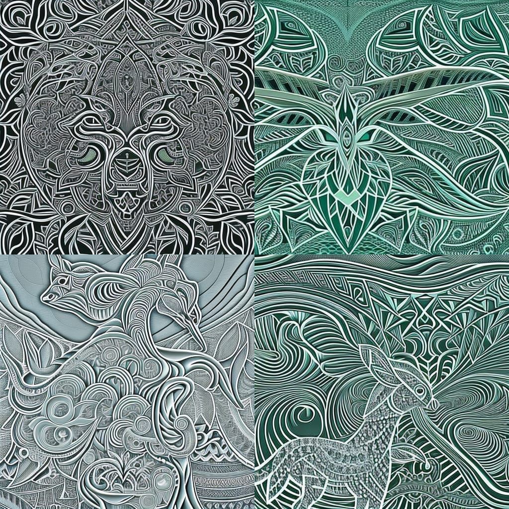 Boastful Hare in Forest Scene, Abstract Vector Art