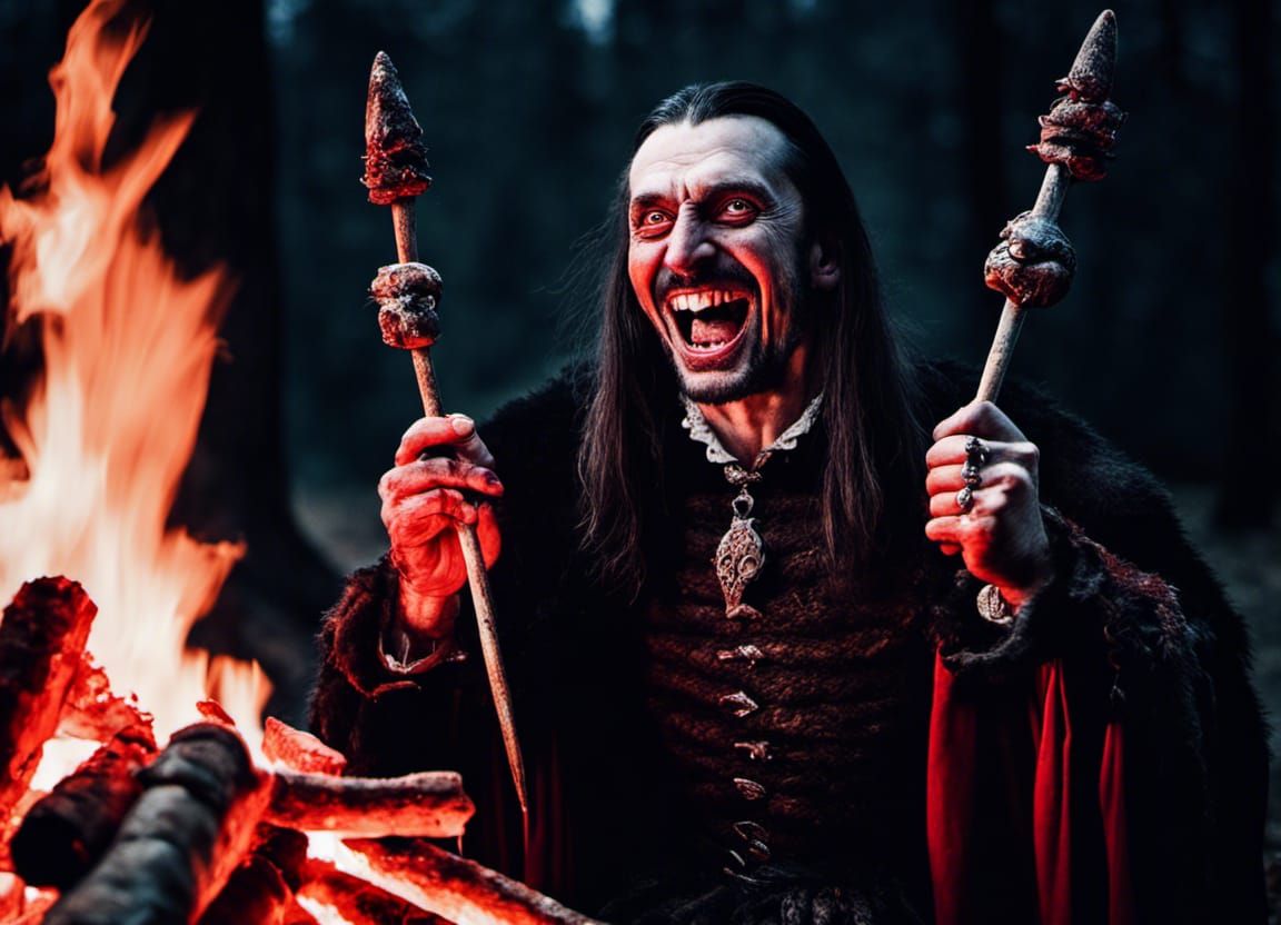 Vlad the Impaler Bonfire Feast: Detailed Photography