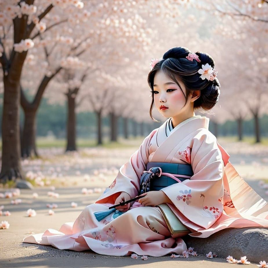 Abundant Cherry Blossoms in Pastel Pink