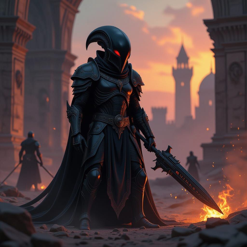 Alien Demon Soldier for D&D in Giger Style