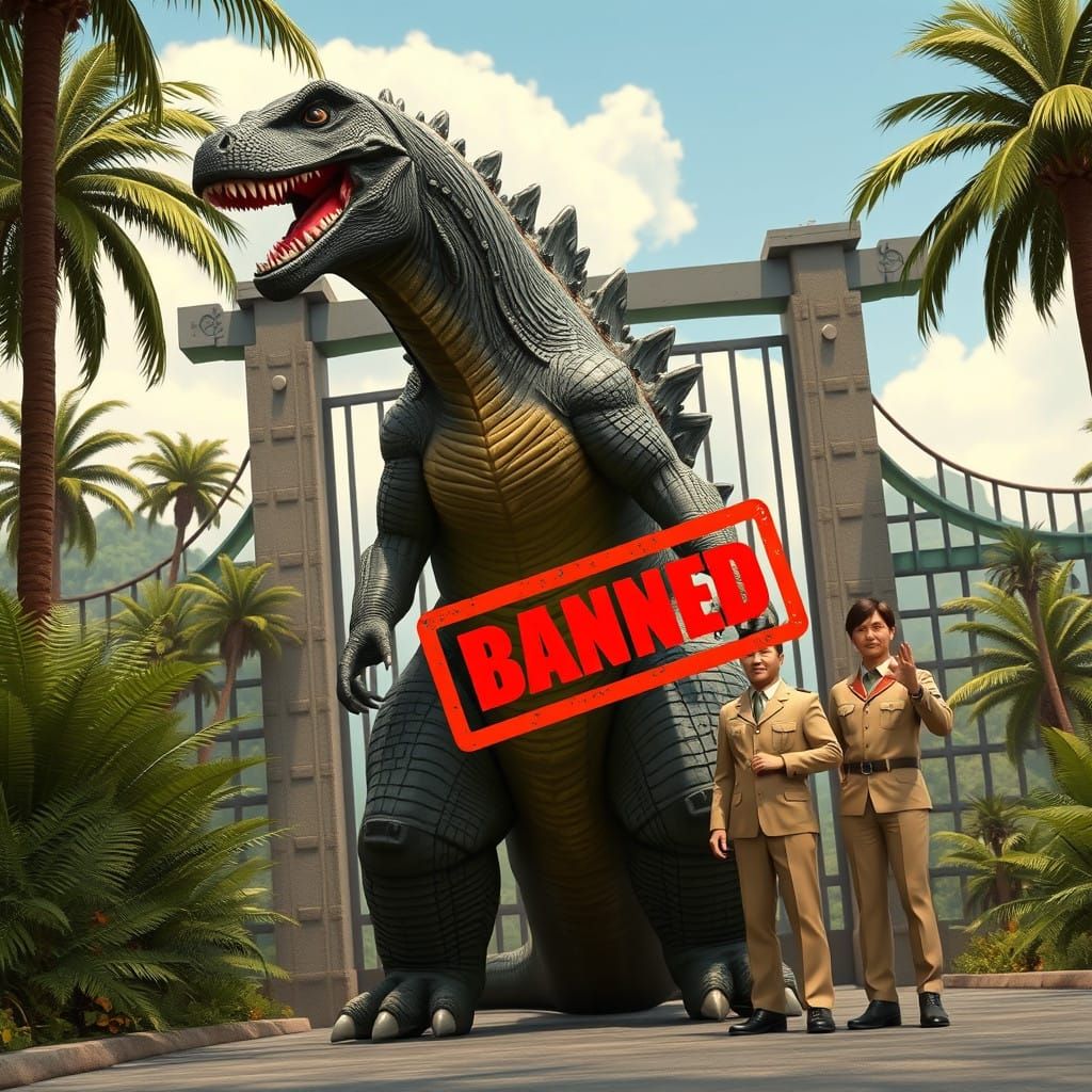 Godzilla Gets the Boot: Banned from Jurassic Park