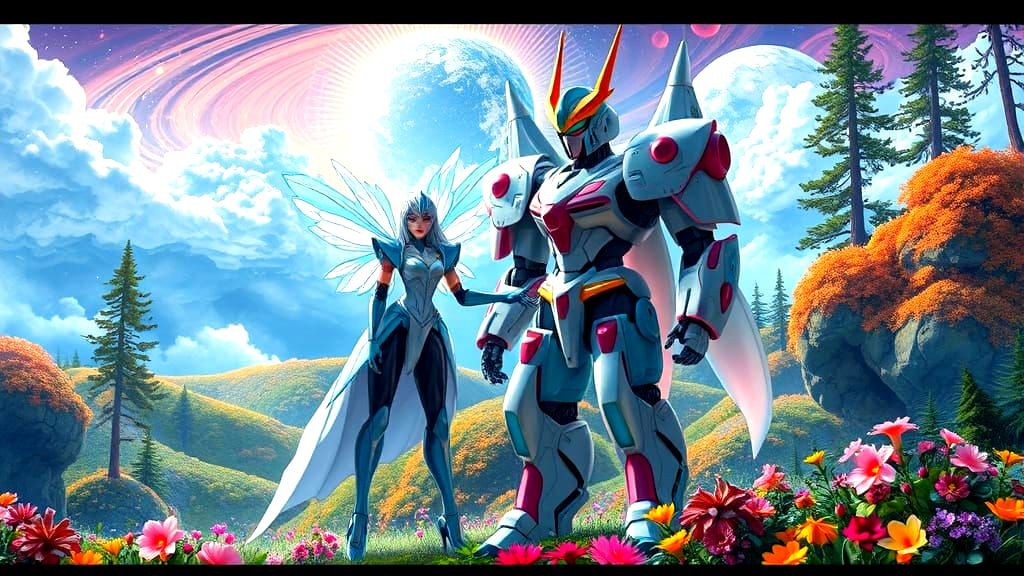 Futuristic Cinderella and Fairy Godmother on Venus