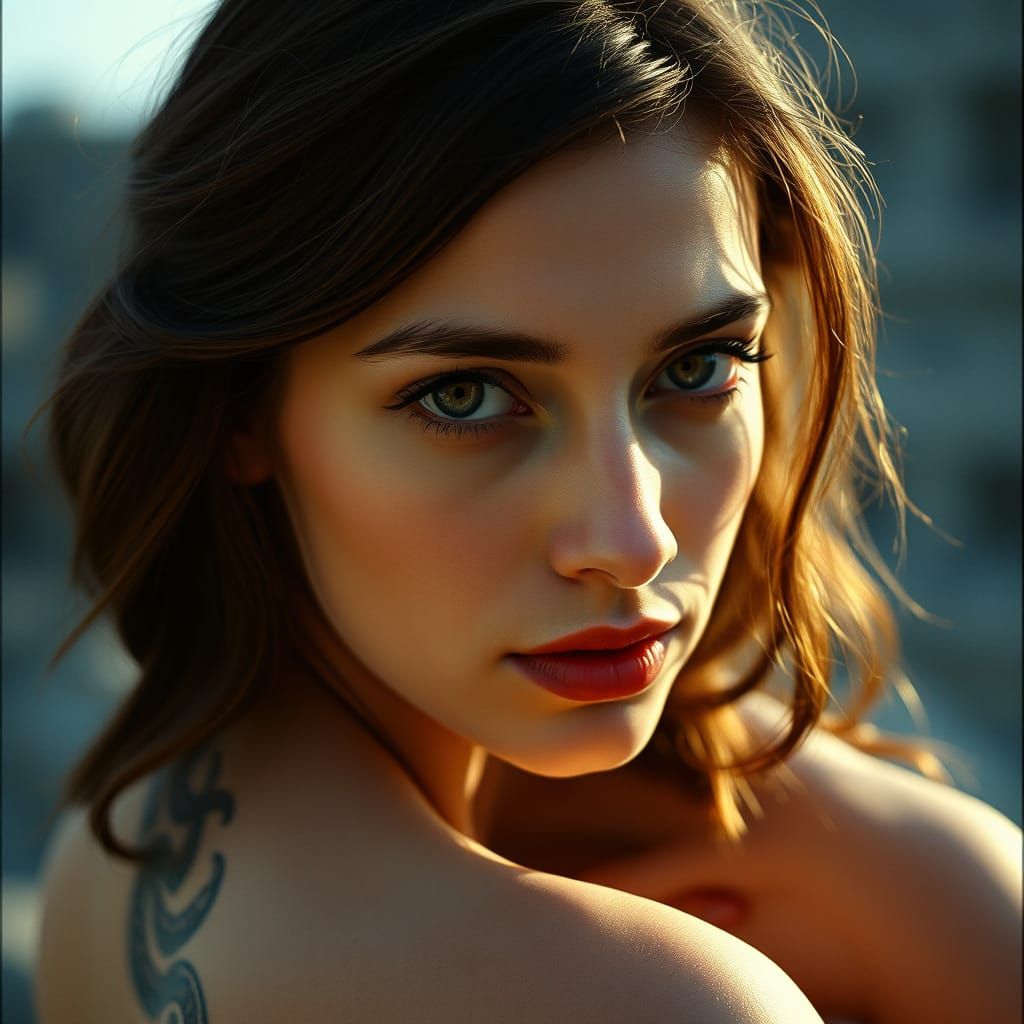 Enigmatic Greek Beauty with a Serpentine Edge