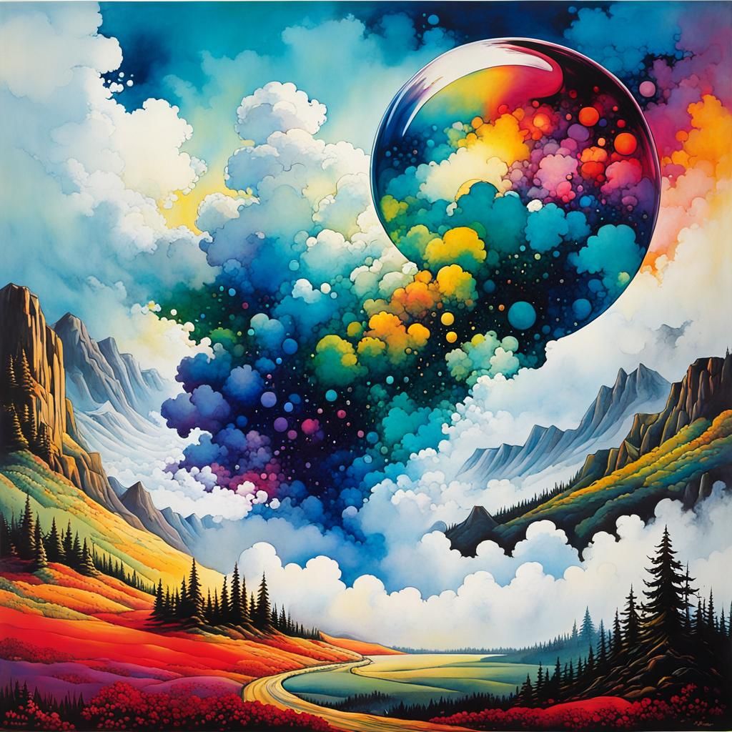 Traditional Art Meets Modern Chat Bubble Design