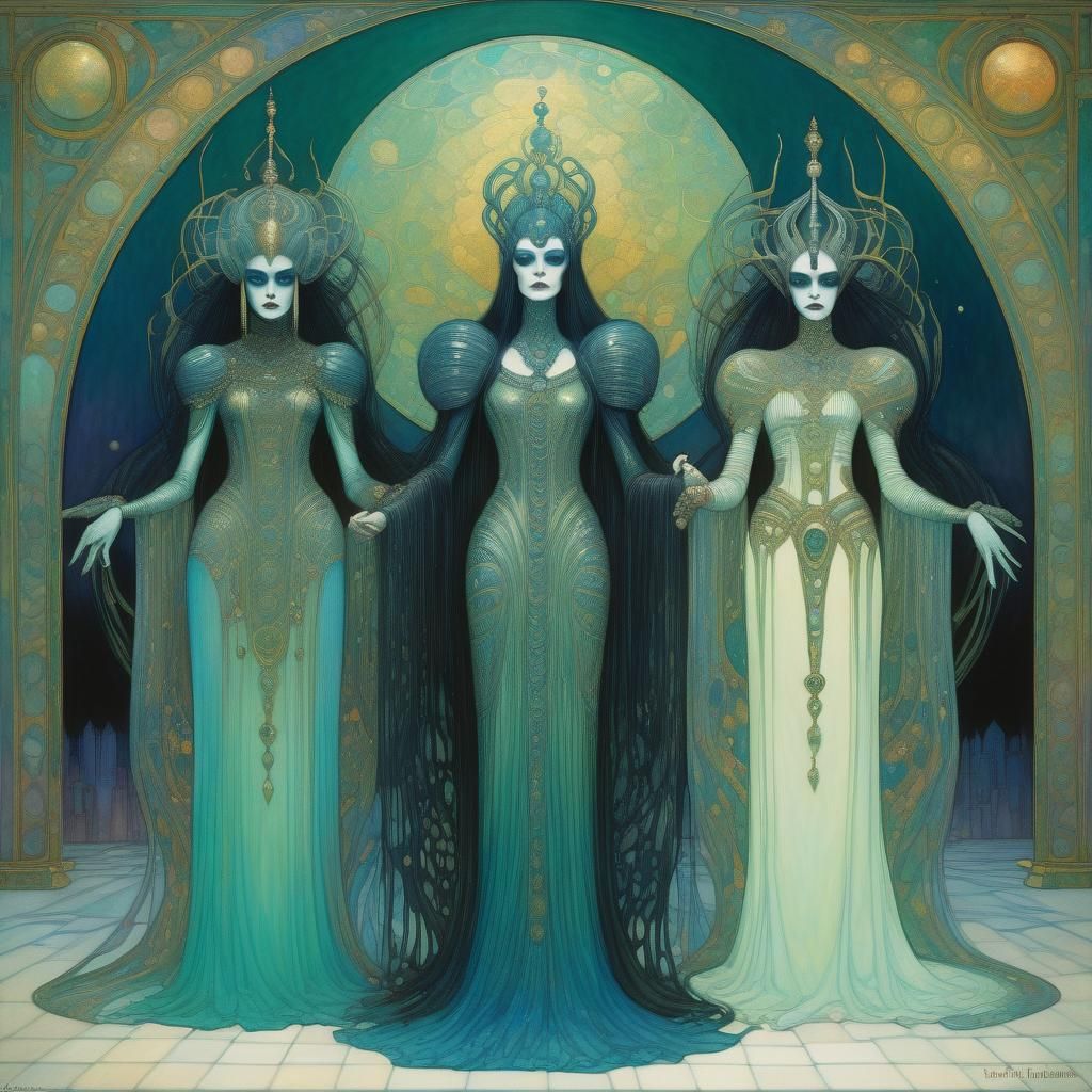Queens of Galgothum: Surreal and Ornate Illustration