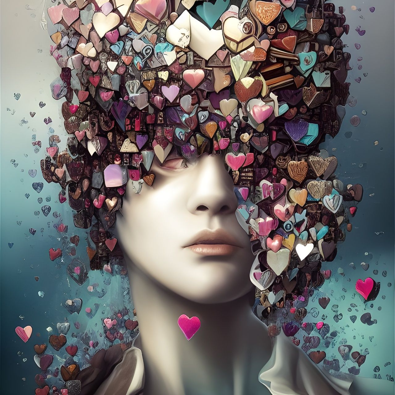 Surreal Knives and Hearts in Voxel Fractals