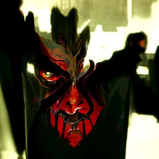Sinister Darth Maul Portrait in Dark Fantasy Style
