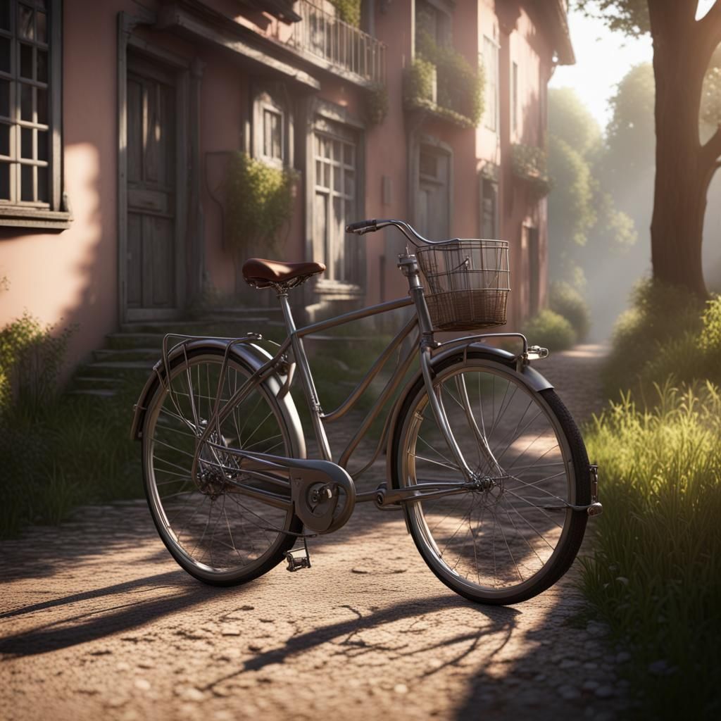 Family Cycling Trip: 3D Rendered Artstation Image