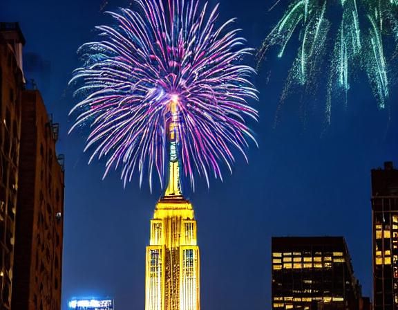Fireworks Over the Empire State Building