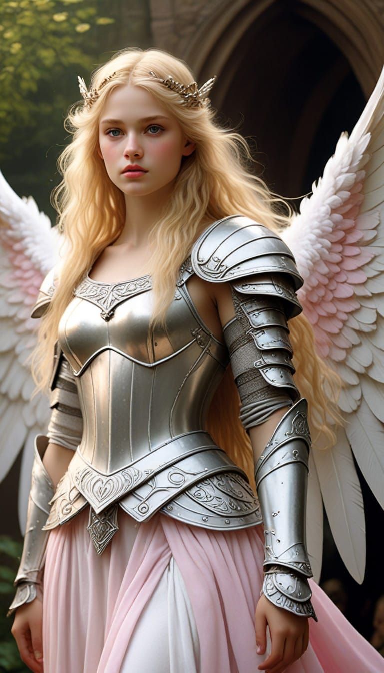 Enchanting Angel in Pastel Whimsy