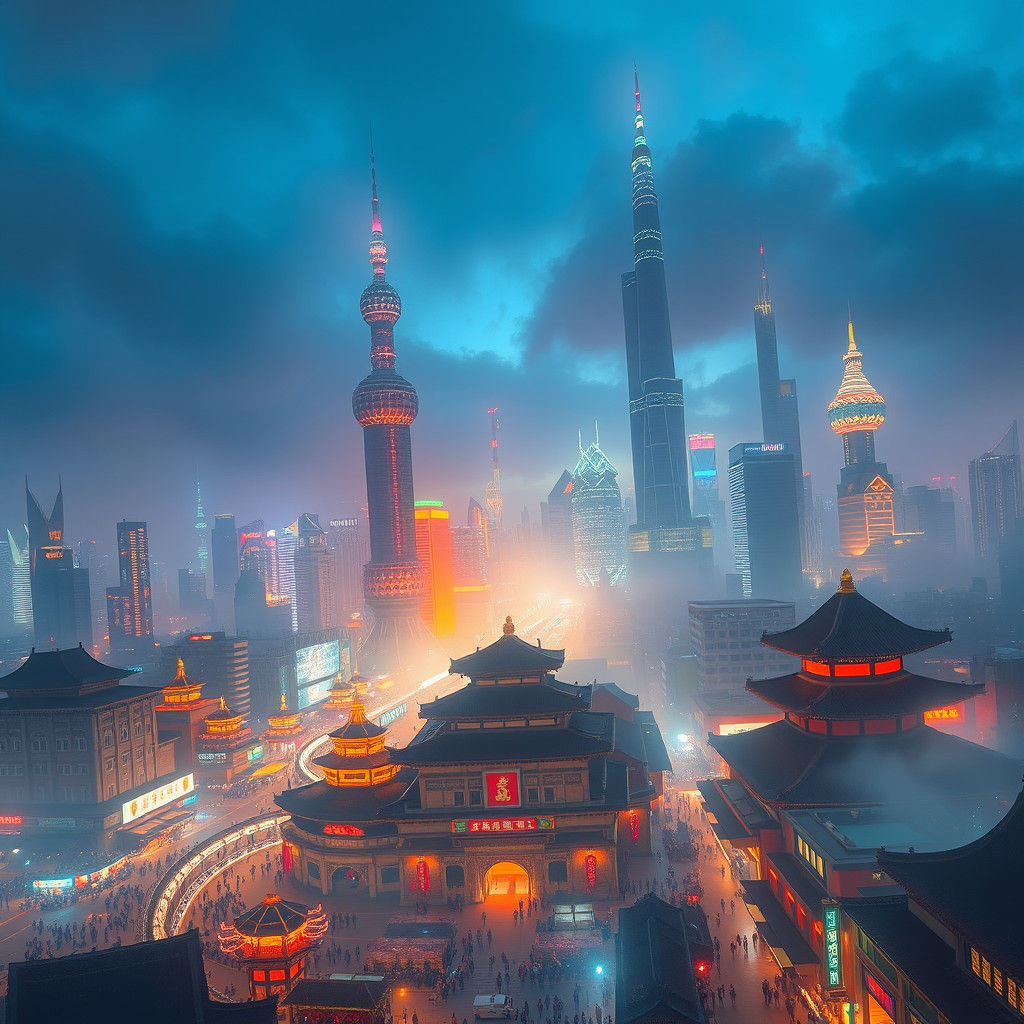Shanghai Metropolis: Cinematic Digital Matte Painting