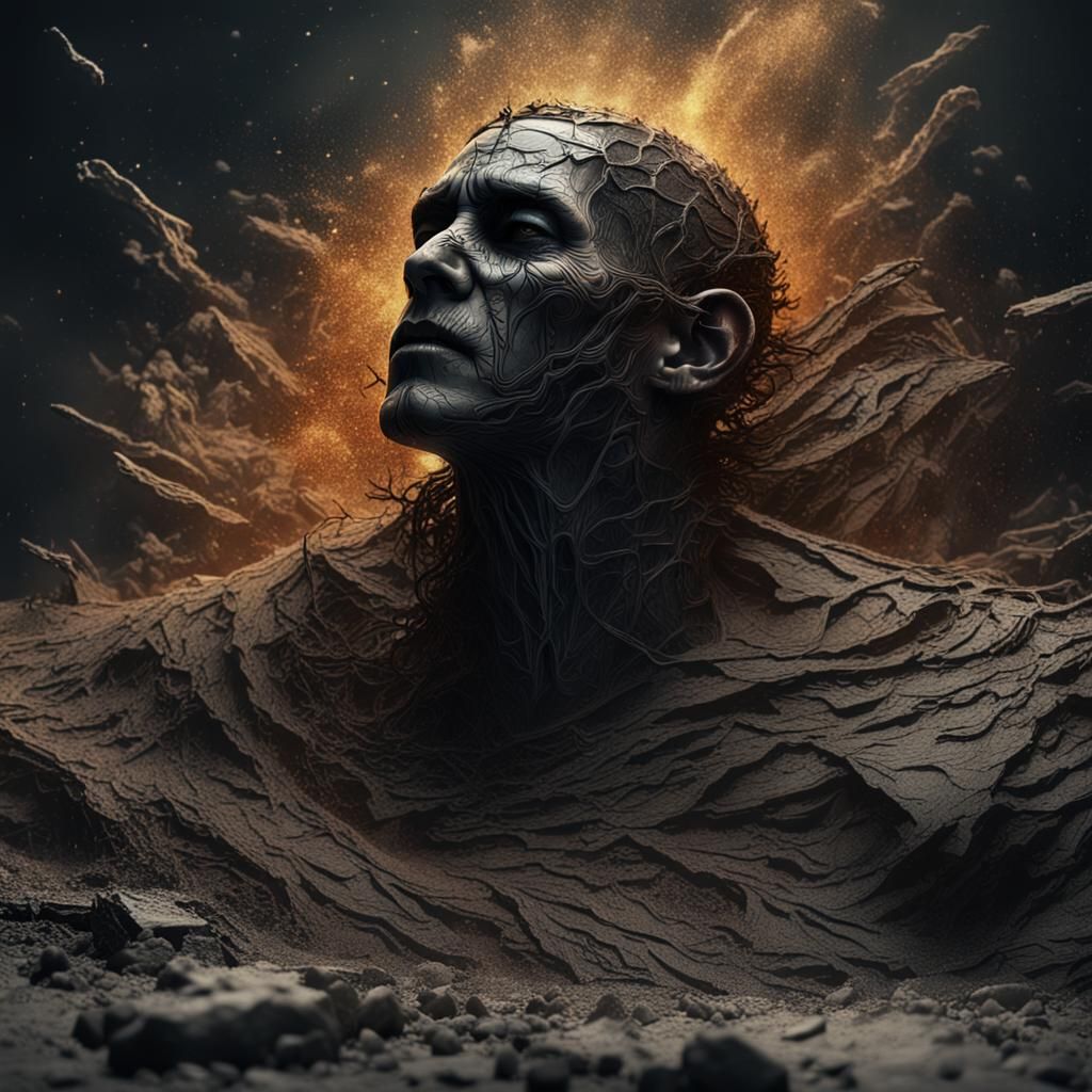 Soul Leaving Body: Fractured Portrait in Digital Art