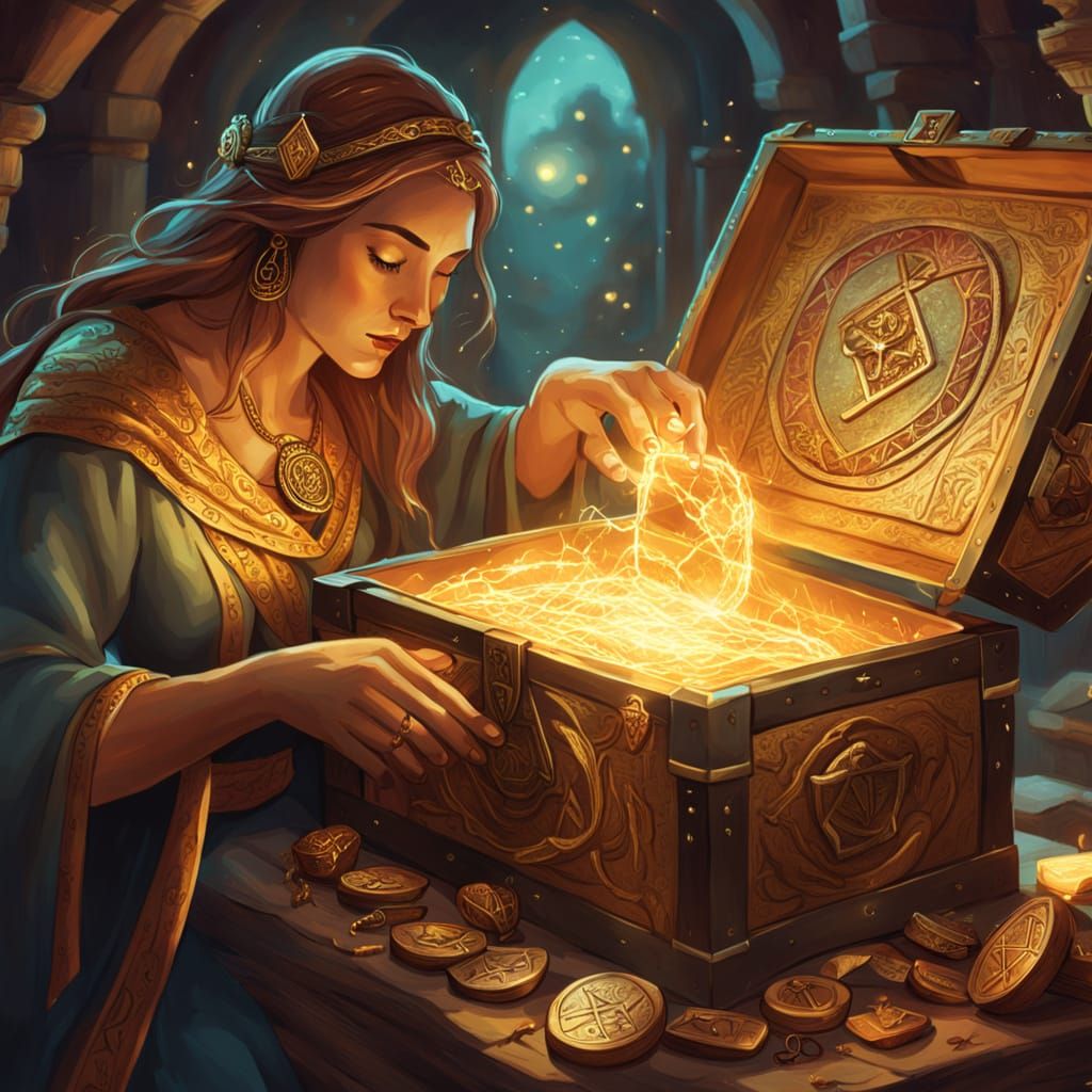 Fantasy Treasure Chest of a Wise Woman