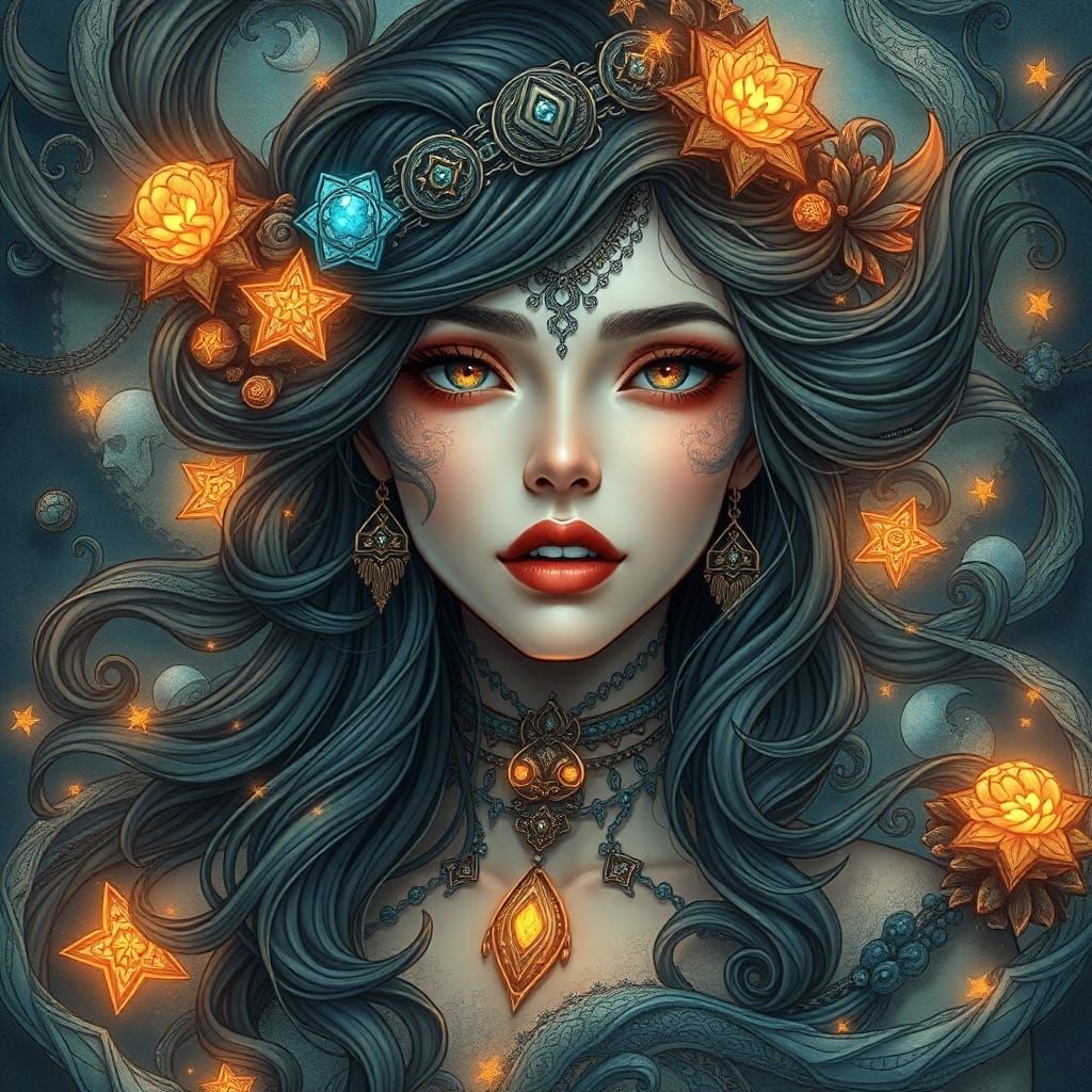 Dalia Larimar Fantasy Portrait Inspired by Master Artists