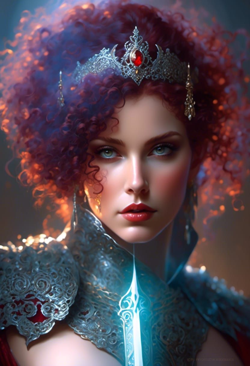 Red-Haired Goddess with Dagger Portrait