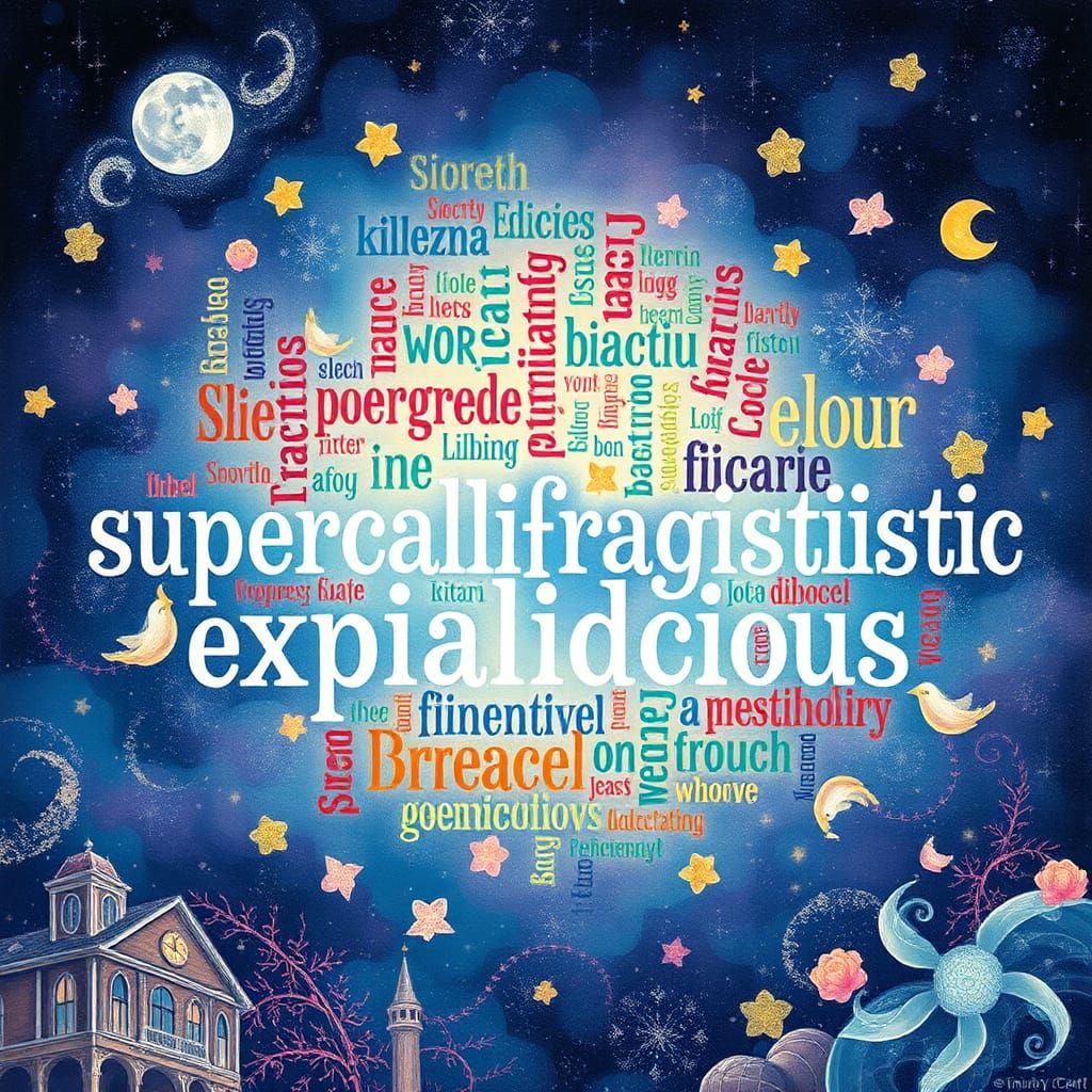 Fantastical Word Cloud: Supercalifragilisticexpialidocious i...