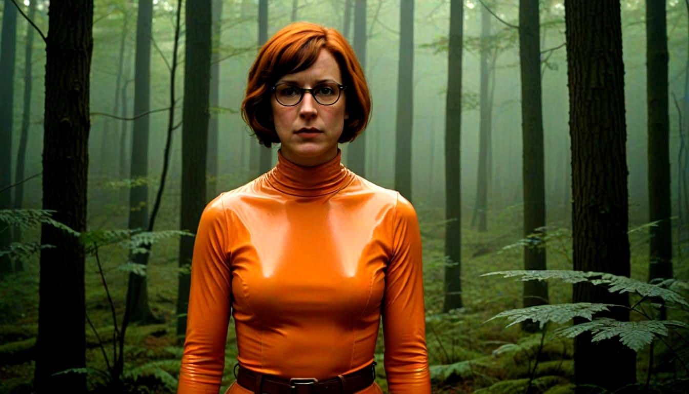 Velma Dinkley as Enigmatic Oracle in Mystical Forest