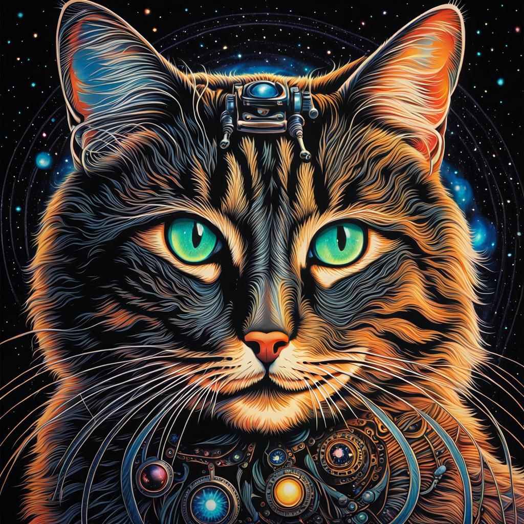 Cats in Space with Lasers: Intricate Detail