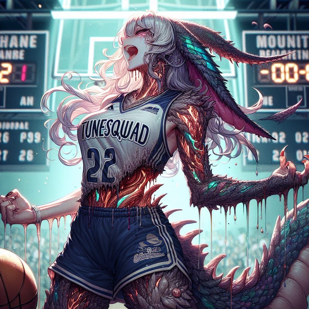 Anime Bunny-Dragon Hybrid's Agonizing Defeat