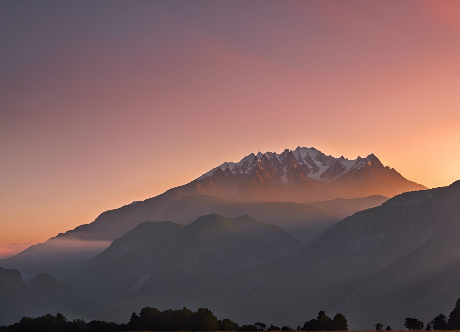 Mount Olympus at Dawn in Golden Light