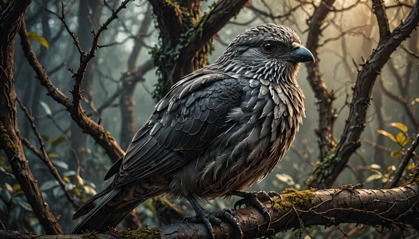 Avian Evolution: Hyperrealistic Depiction of Species Origin