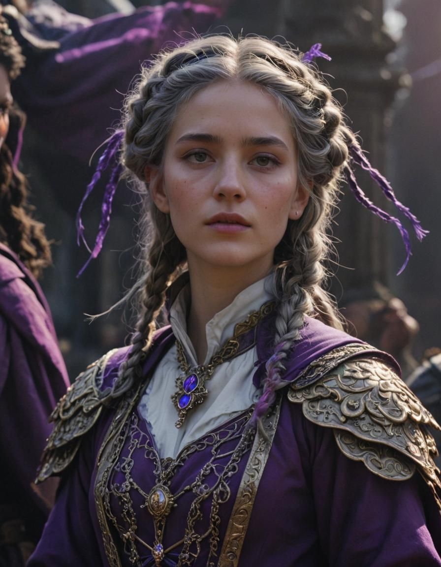 Teen Sorceress Wields Magic on Battlefield