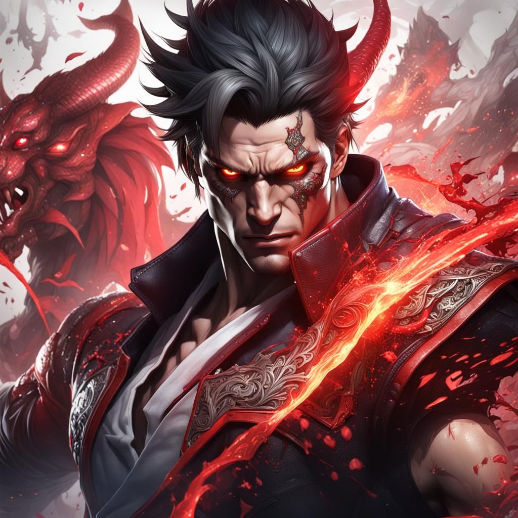 Hyperdetailed Demon Fighter Concept Art