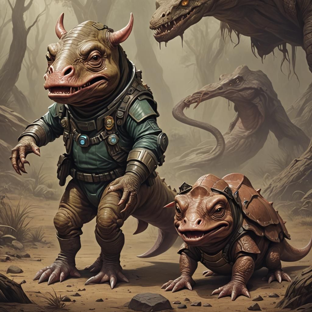 Sinister Hybrid Creature by Fantasy Artist