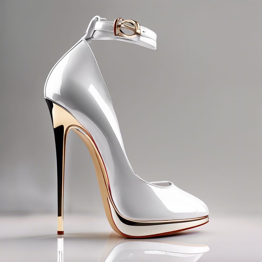 White luxury high heels