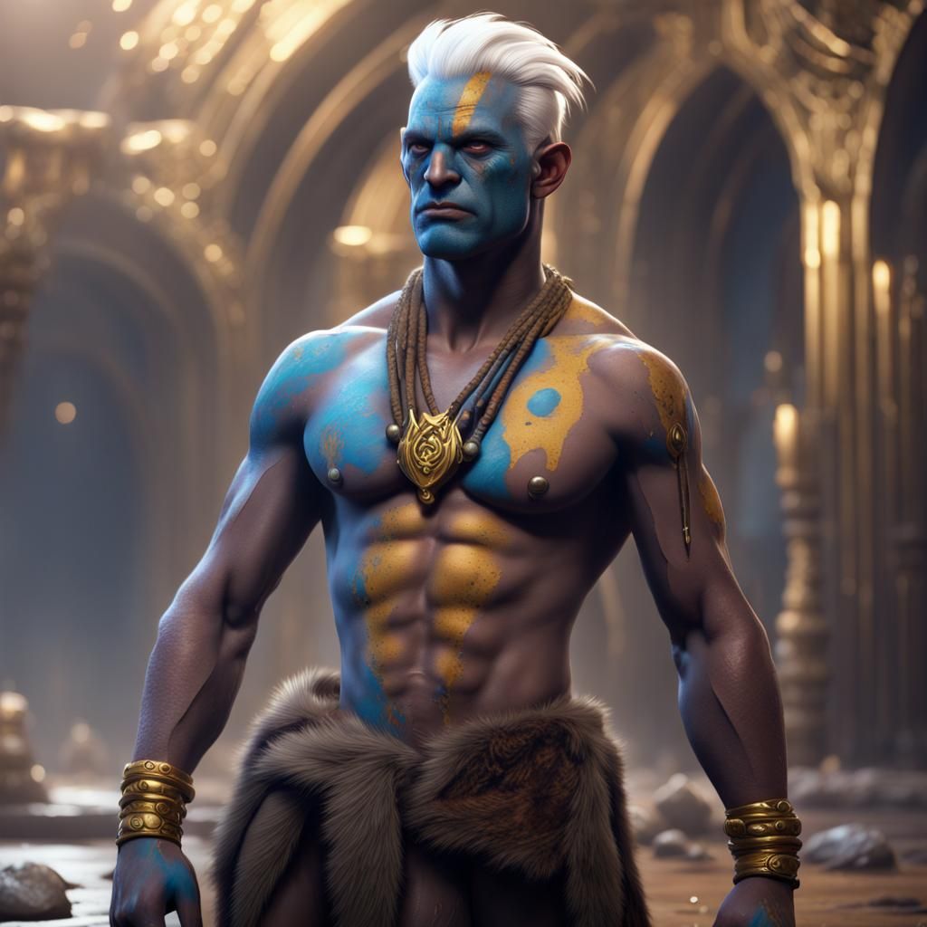 Twi'lek Viking Artist with Fur Cape