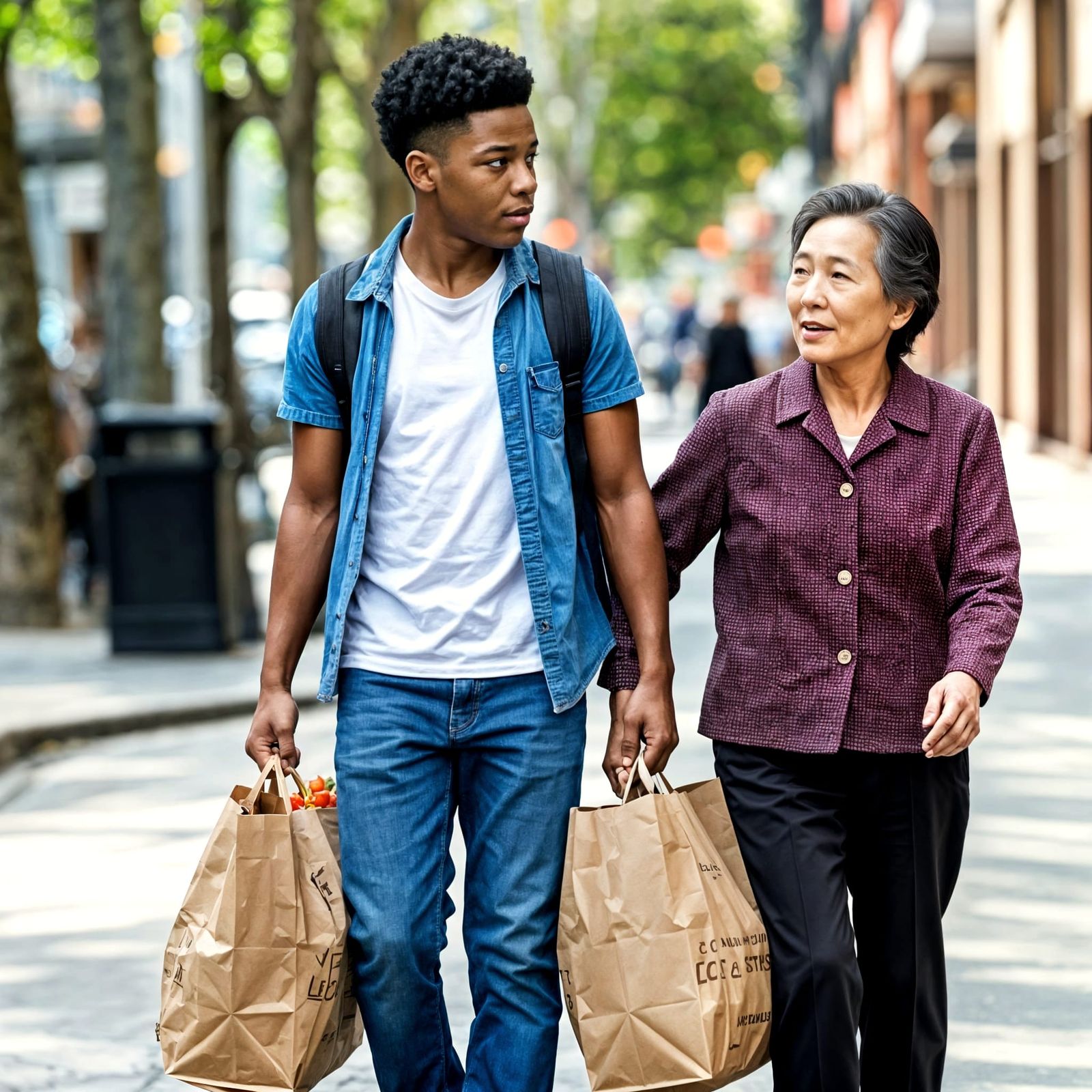 Hope and Unity on a Bustling City Street