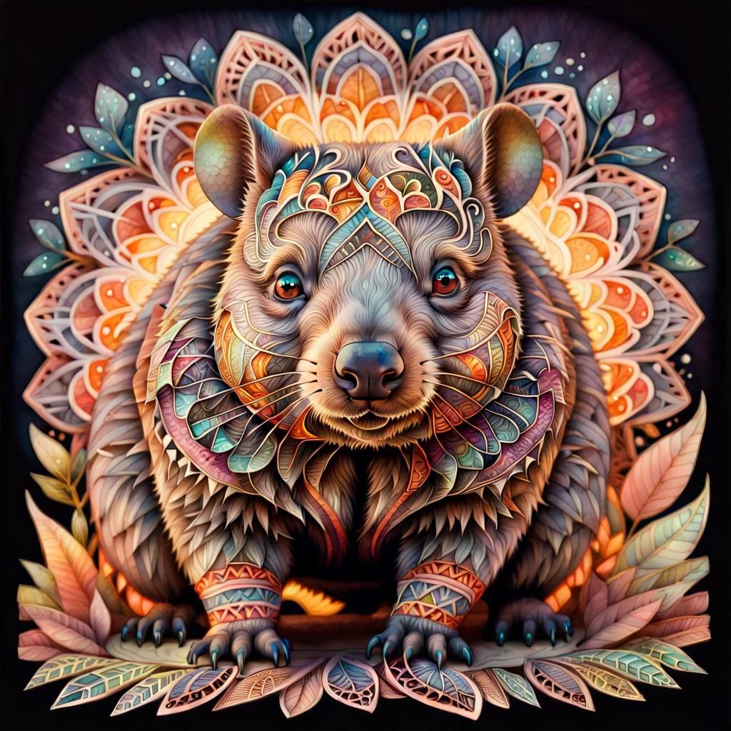 Zentangle Wombat