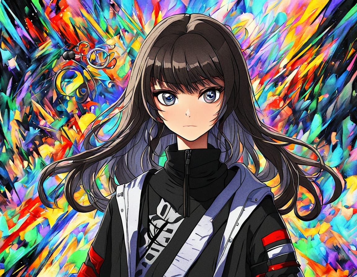 Madison Beer in Vibrant Anime Art