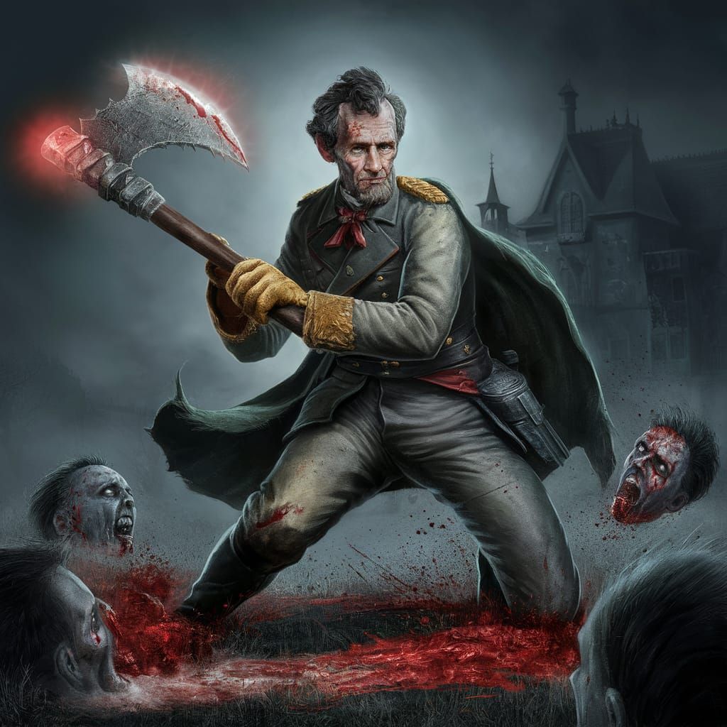 Abraham Lincoln: Vampire Hunter with Battle Axe
