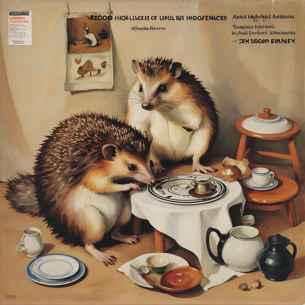 Surreal Hedgehog Record Sleeve Art: Serebriakova, Schiele, R...