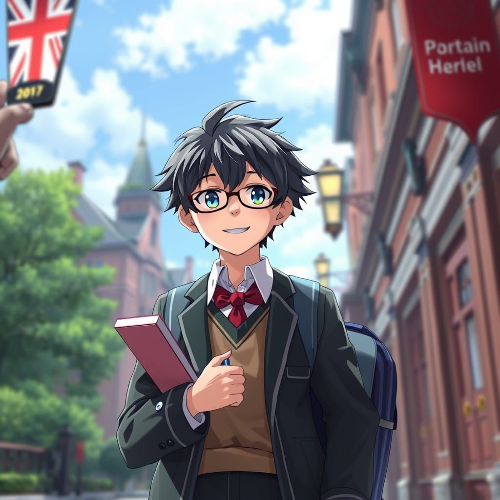 British Izuku Midoriya: 3D Anime Concept Art