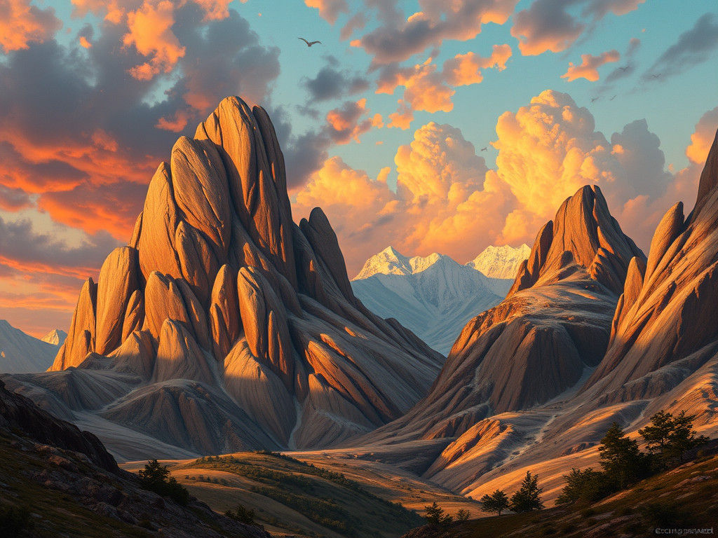 Surreal Masterpiece in Vivid Colors and 3D Texture