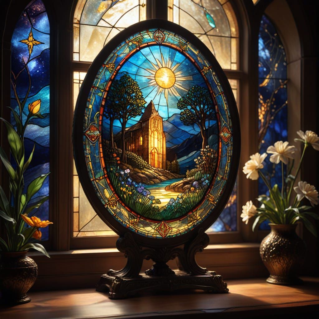 Surreal Stained Glass Masterpiece Depicts Jesus' Resurrectio...