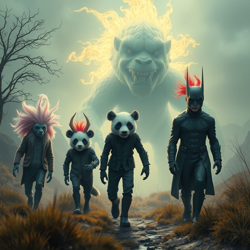 Ethereal Creatures Roam a Sci-Fi Landscape