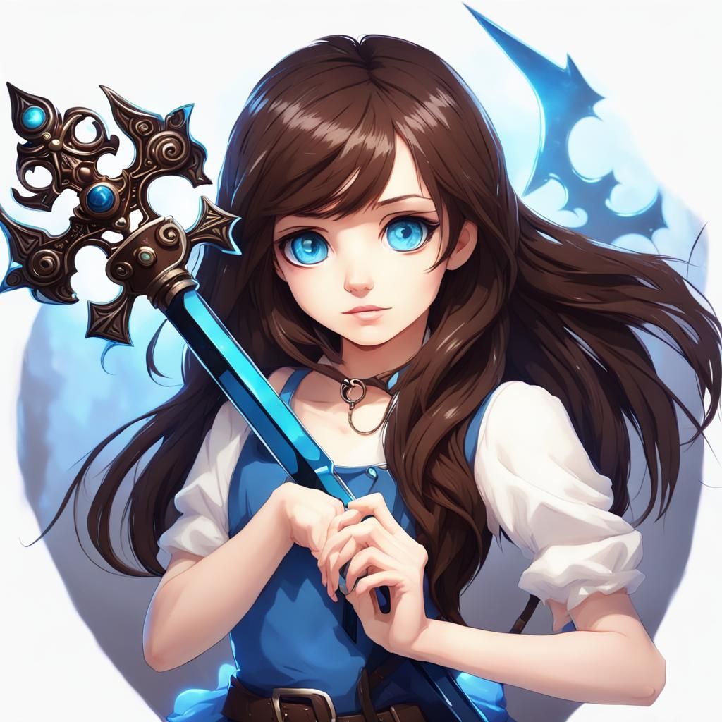 Girl with Keyblade: Fantasy Portrait