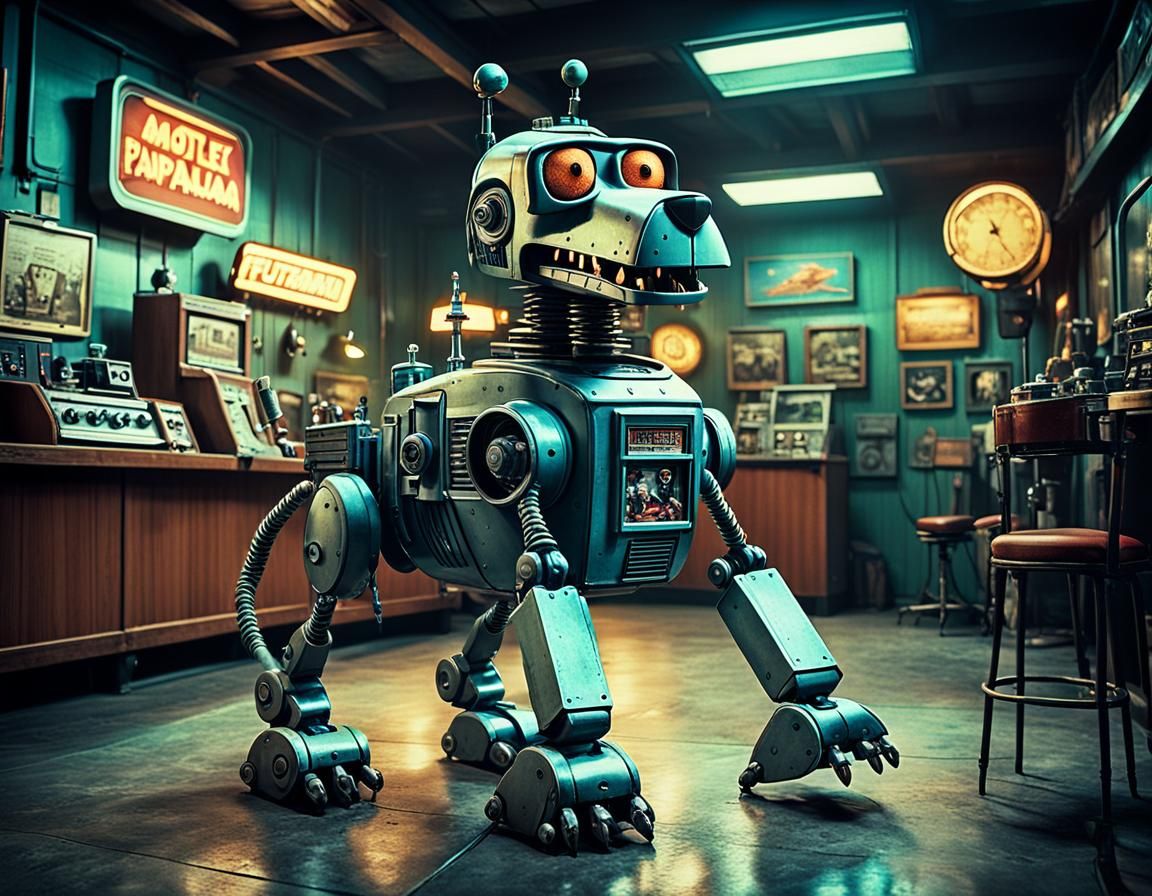 Retro Dog cyber modelo 1950