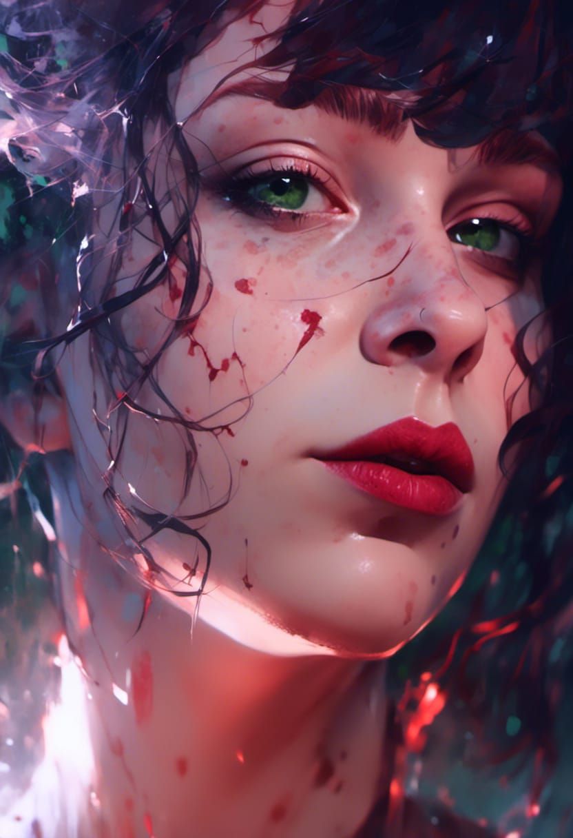 Cyberpunk Vampiress Portrait in 3000 A.D.