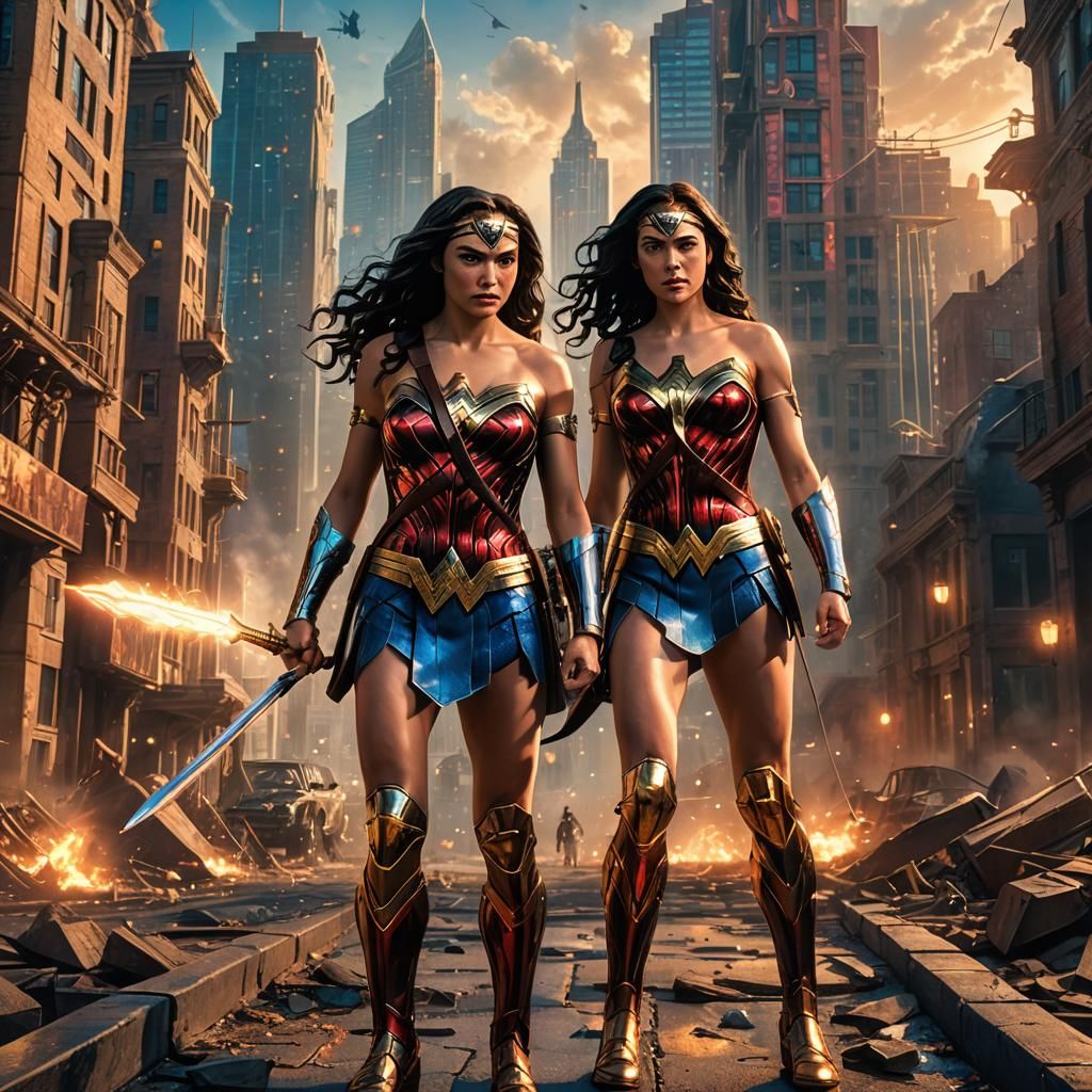 Wonder Woman and Flash: Dynamic Comic Book Battle