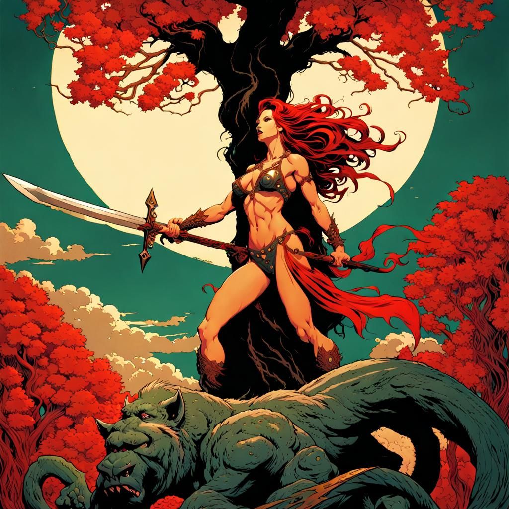 Amazon Warrior Triumphant, Art Style