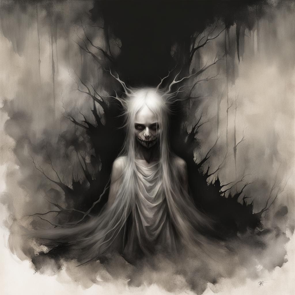 Grimdark Scene in Gothic Horror Style