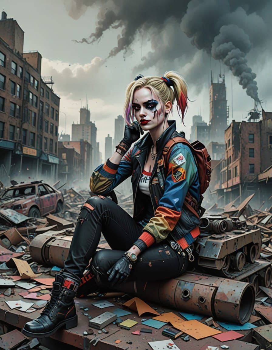 Vibrant Post-Apocalyptic Warrior Queen