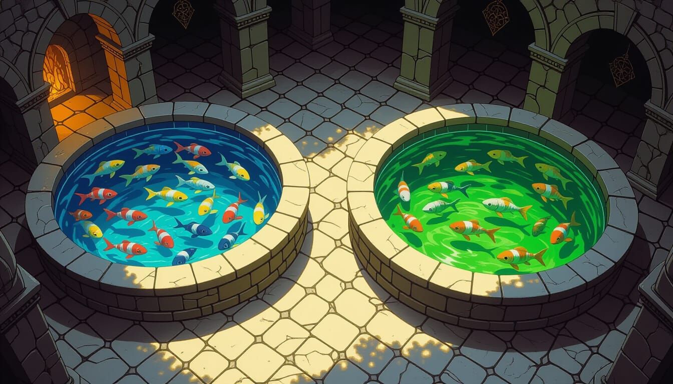 Fantasy Pools in Dark Dungeons and Dragons Art